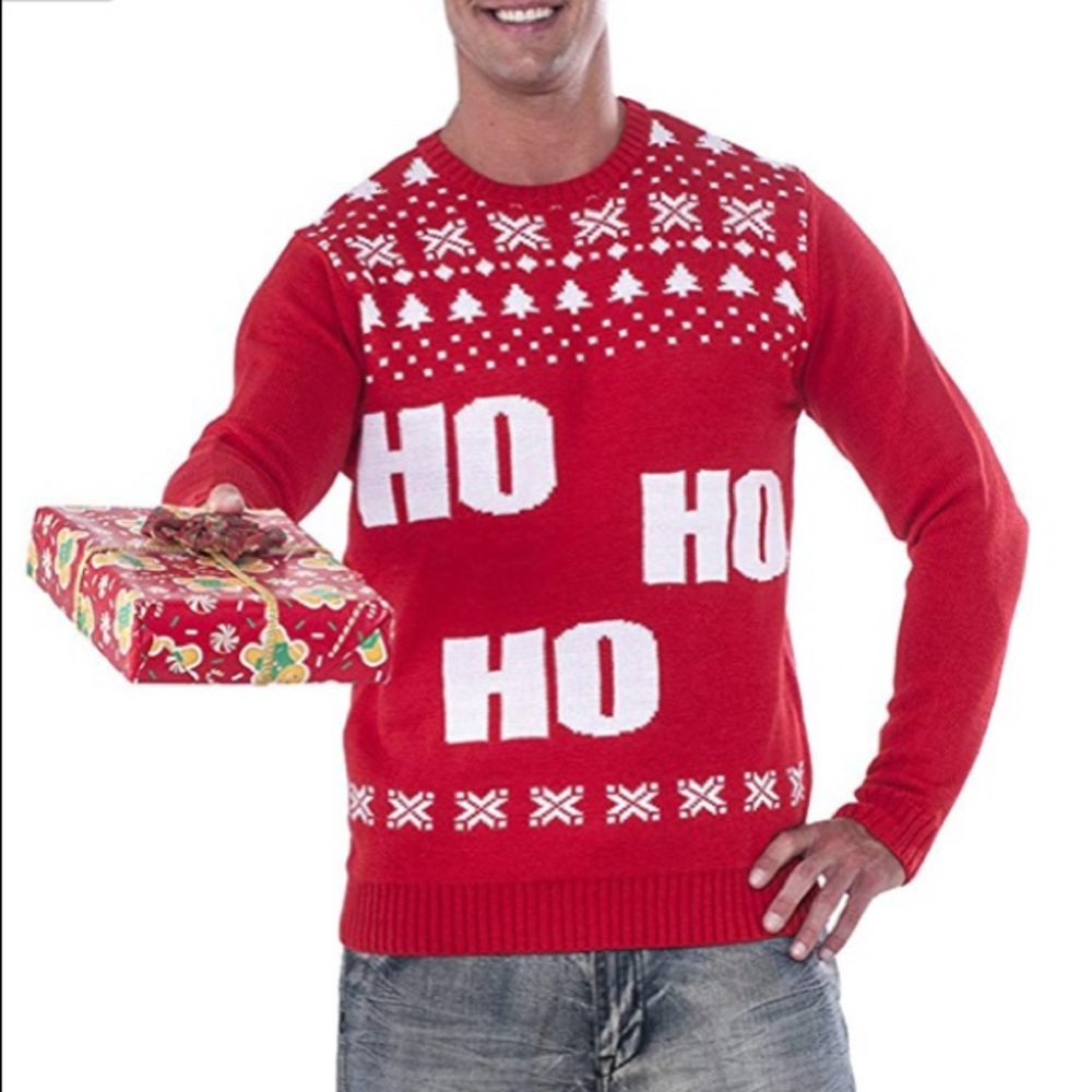 NWT Ugly Christmas Sweater - Ho Ho Ho Men’s Small